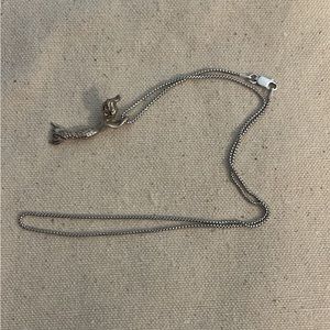 Silver, mermaid necklace
